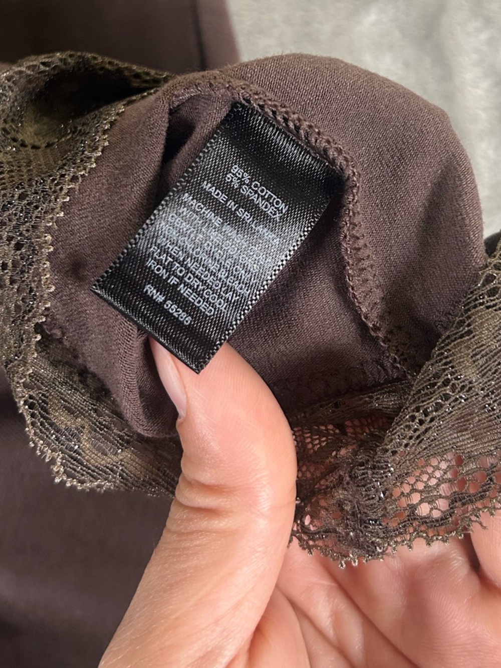 Express Lace Trim Slip Dress Cami - Dark Brown - Picture 5 of 10